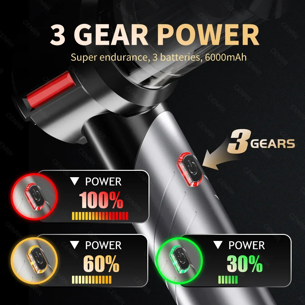 High Pressure Cordless Car Vacuum Cleaner – Portable Handheld Mini Vacuum Cleaner, Strong Suction