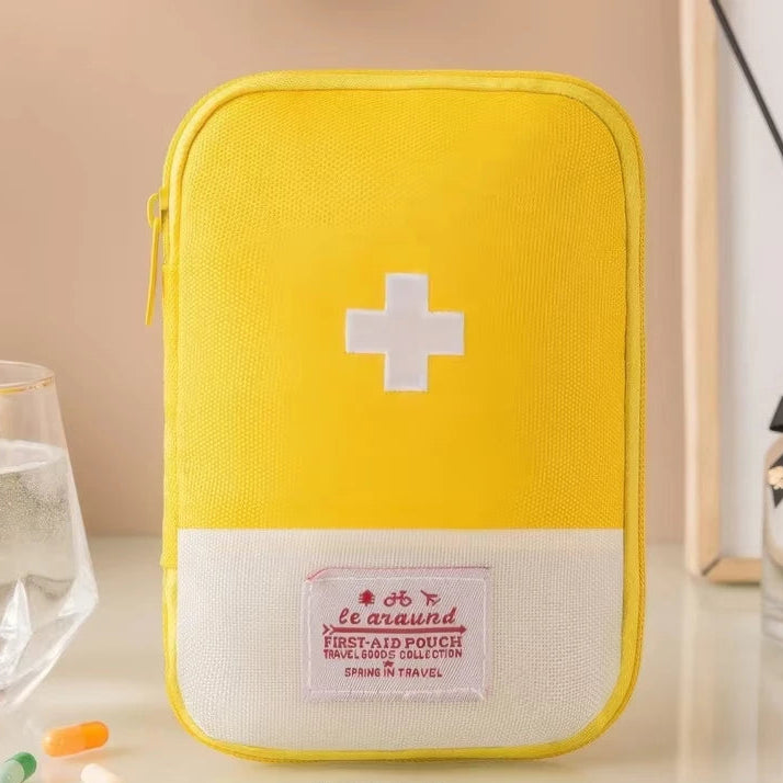 Portable Travel Medicine Bag First Aid Kit Organizer Compact Pill Storage Pouch Multi Layer