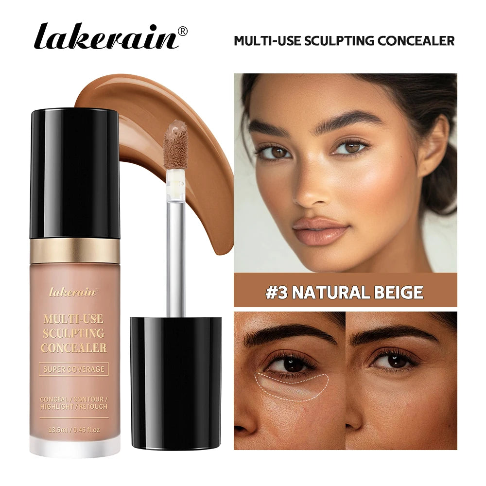 Waterproof Liquid Concealer Matte High Coverage Oil Control Acne Dark Circles Contouring | LAKERAIN