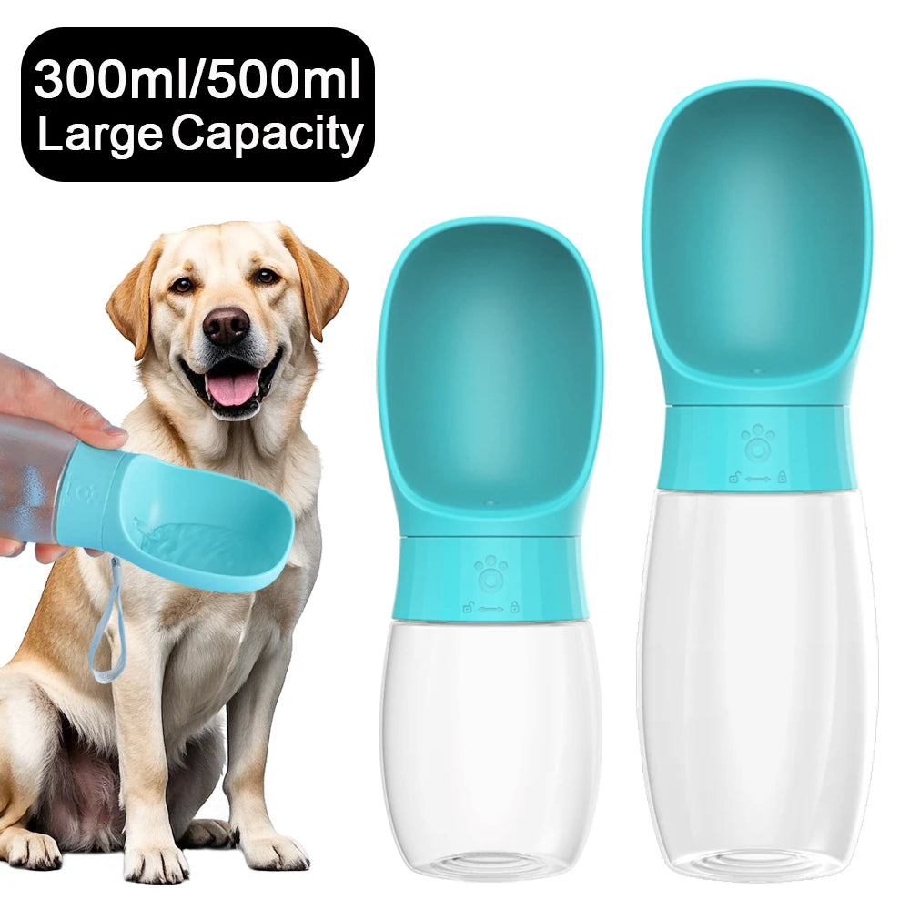 500ml Dog Water Bottle Portable Drinking Bowl Travel Pet Dispenser for Dogs & Cats Leak Proof Cup