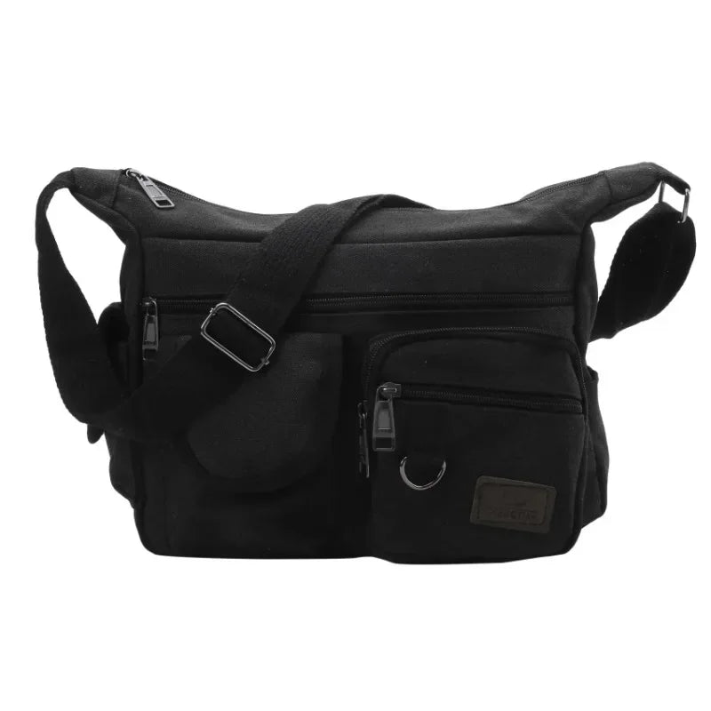 Casual Sling Bag Messenger Crossbody Shoulder Bag Unisex Travel Outdoor Vintage Canvas Tote