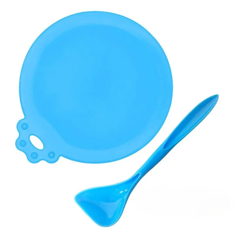 Reusable Silicone Pet Food Can Lid with Spoon | Dog & Cat Fresh Food Storage Tin Cover Seal