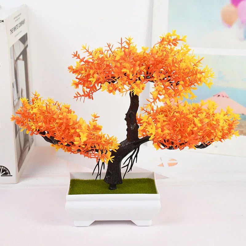 Artificial Bonsai Plant – Small Potted Faux Tree for Home, Table, Garden, Office & Hotel Décor