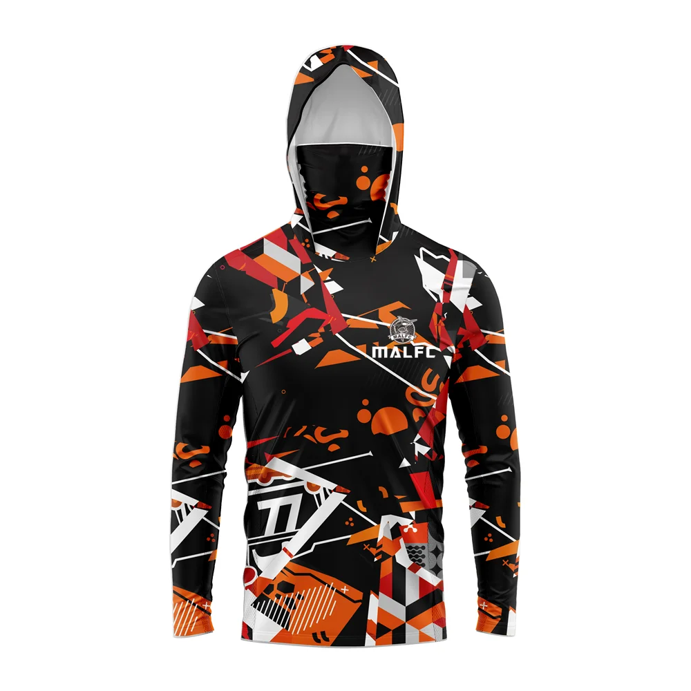 Men’s Hooded Long Sleeve Fishing Shirt UPF50 UV Protection Quick Dry Moisture Wicking Outdoor Top