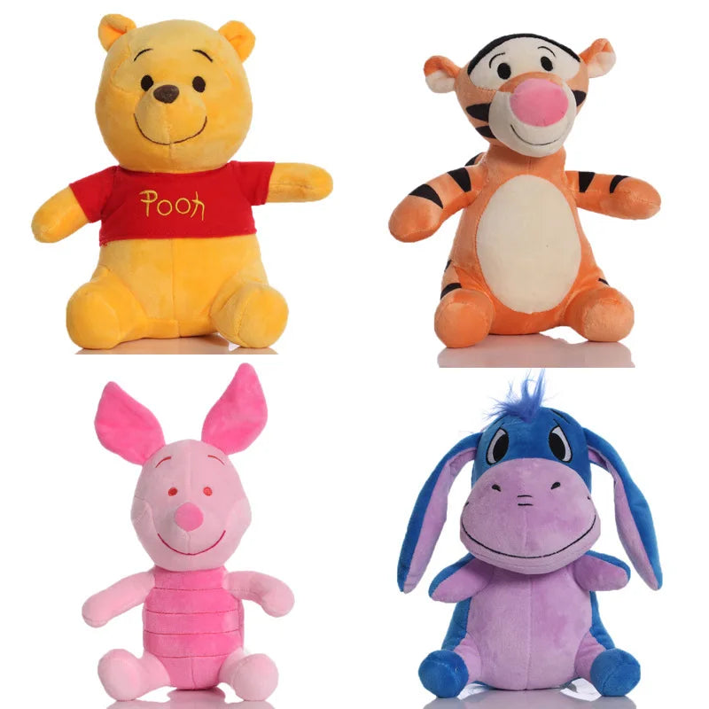 Cartoon Animation BEAR TIGER DONKEY PIGLET Plush Dolls 20cm Soft Stuffed Toy Comfortable for Kids