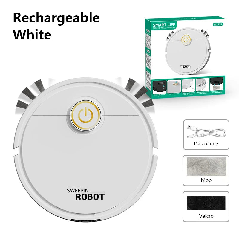 6000Pa Smart Robot Vacuum Mop 3-in-1 Strong Suction Pet Hair Cleaner for Hard Floors Carpets