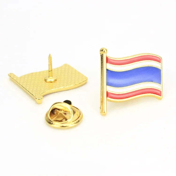 National Flags Enamel Pins Brooch Set – France, Spain, USA, UK, Italy, Canada, Dubai & More Gifts