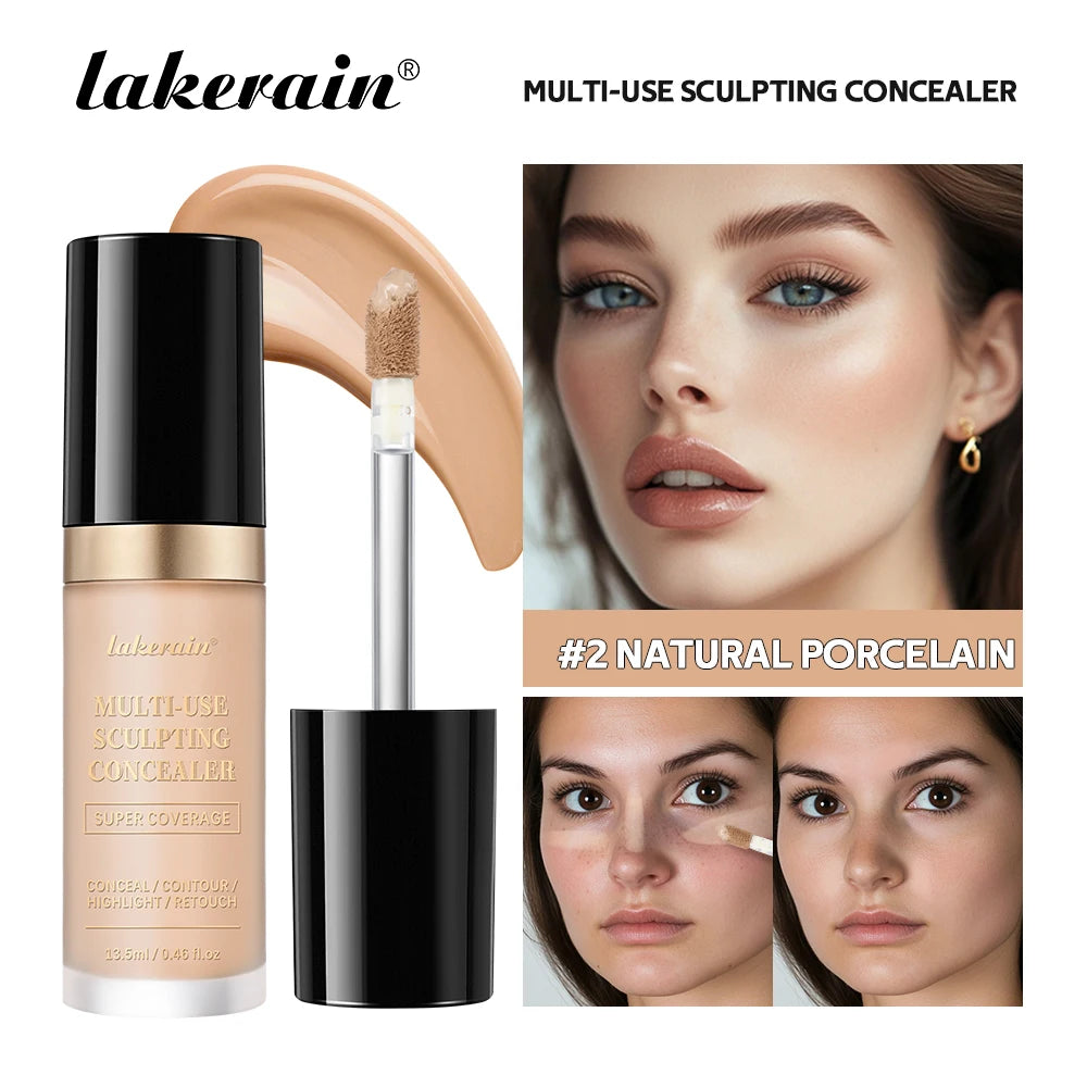 Waterproof Liquid Concealer Matte High Coverage Oil Control Acne Dark Circles Contouring | LAKERAIN