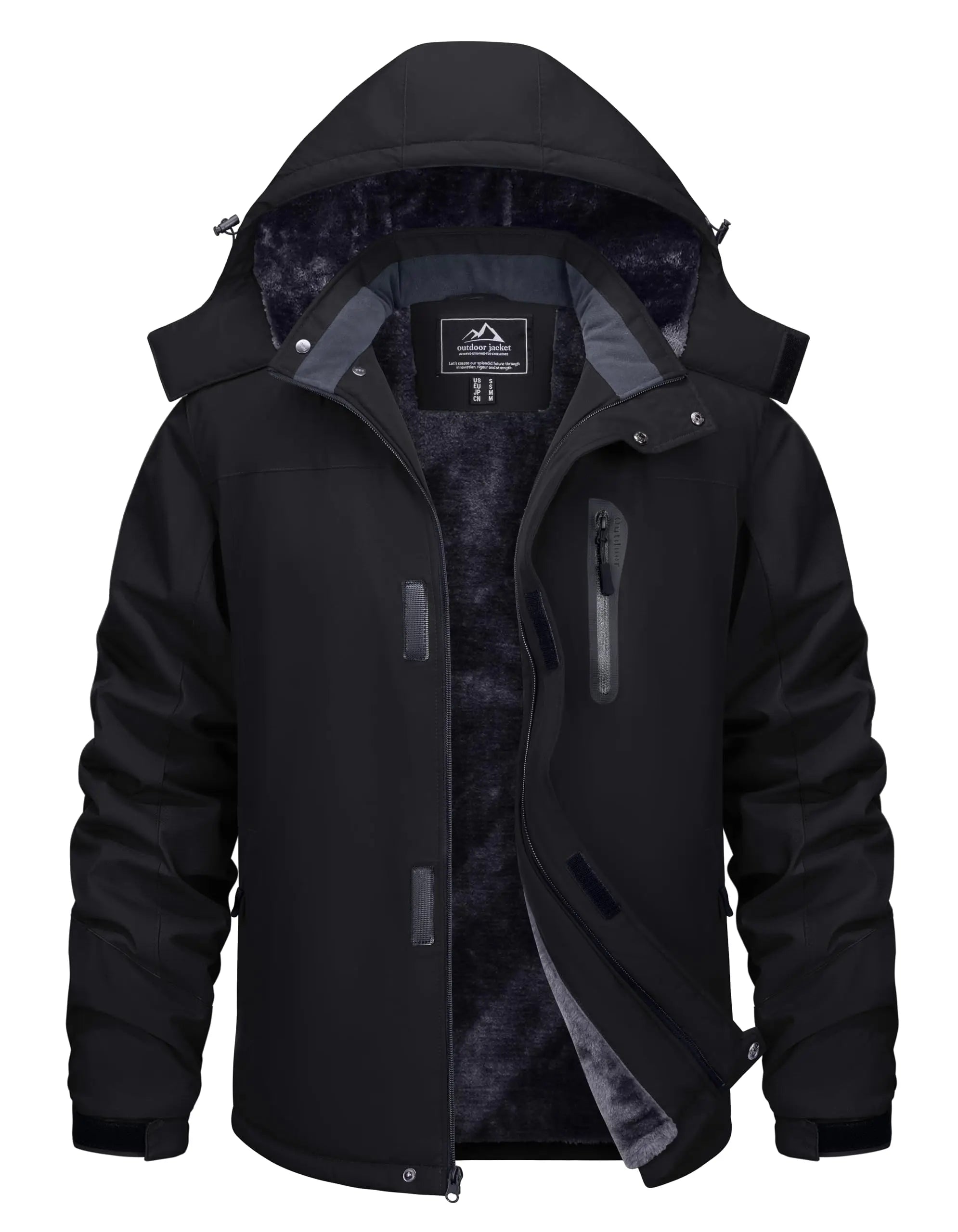 Mens Winter Ski Jacket Waterproof Fleece Lined Windproof Snowboard Hiking Coat Thermal Parka