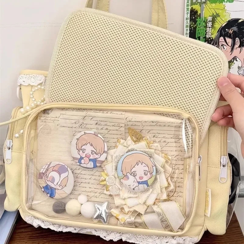 Ballet Girl Ita Bag Japanese Anime Crossbody Shoulder Handbag Canvas Messenger Bag for Women Gift