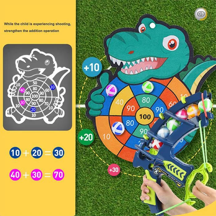Montessori Throw Sport Slingshot Sticky Ball Dartboard 34cm Kids Educational Target Game Toy