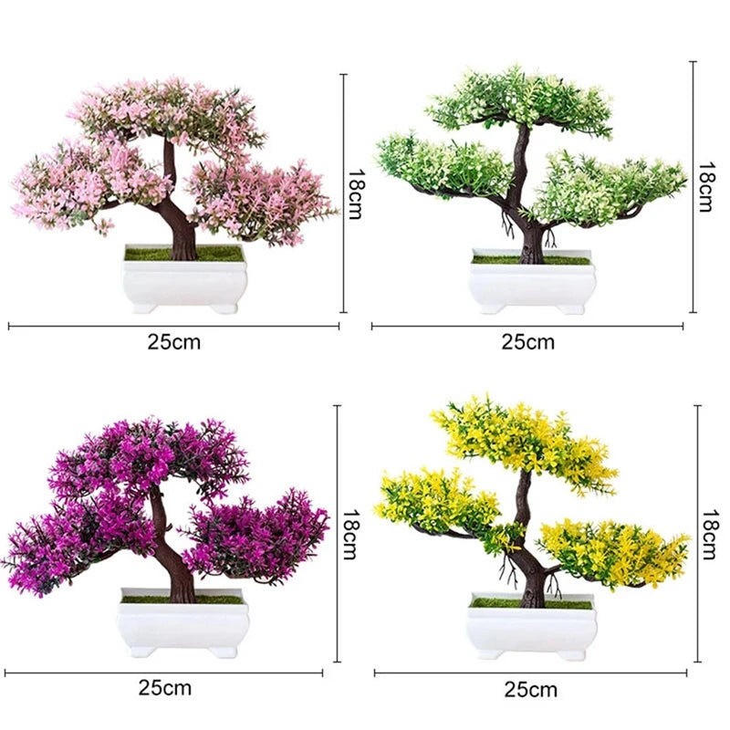 Artificial Bonsai Plant – Small Potted Faux Tree for Home, Table, Garden, Office & Hotel Décor