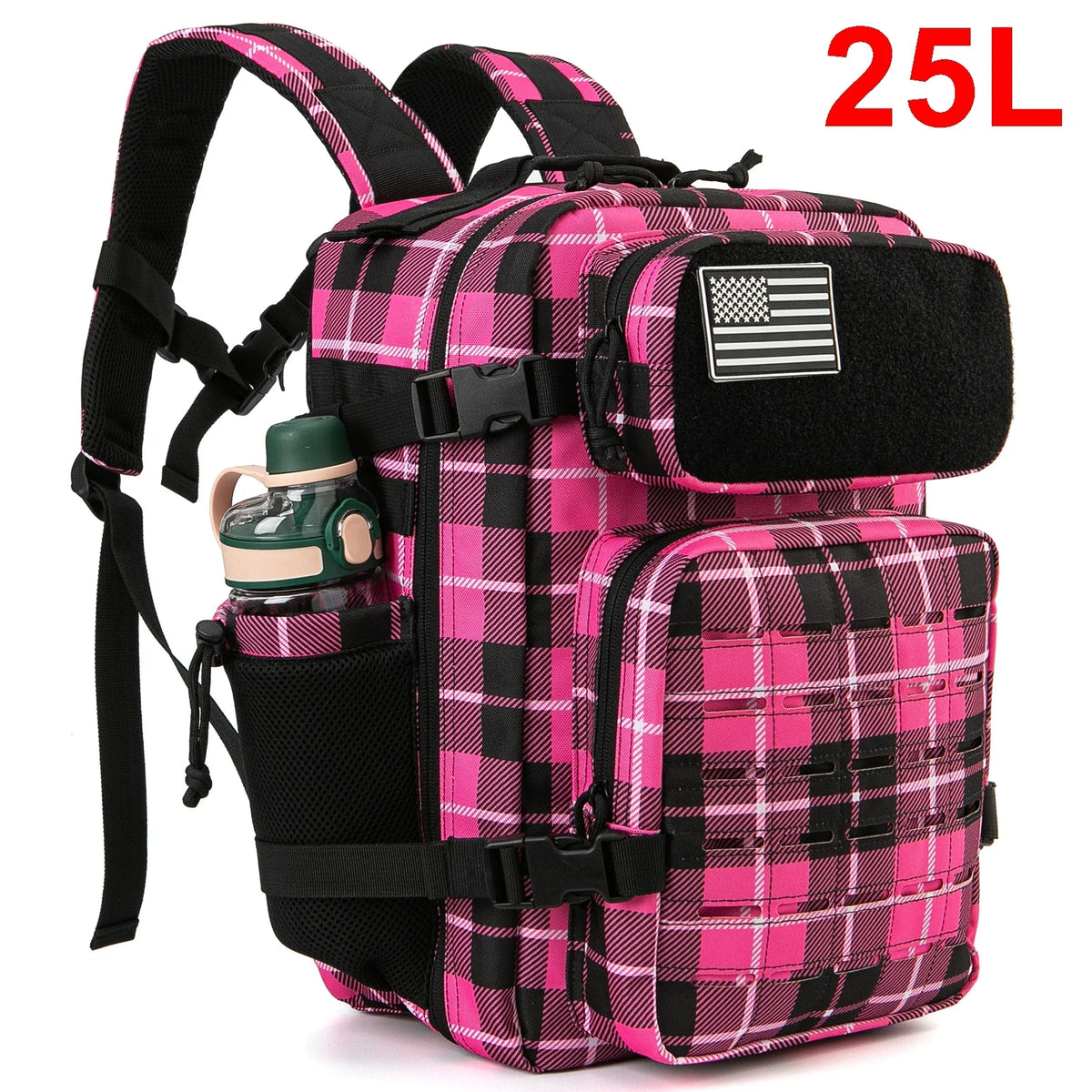 Tactical Backpack 25L or 45L Outdoor Survival Hiking Travel Rucksack Camping Bag with Bottle Holder