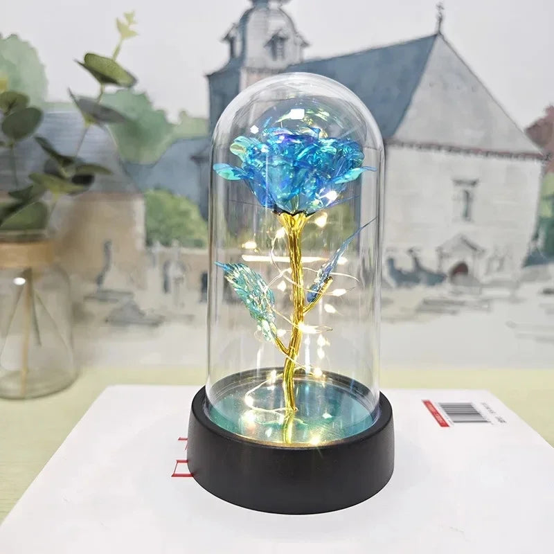 ETERNAL BLOOM Artificial Rose LED Light for Valentine’s Day, Weddings, Home Decor & Romantic Gifts