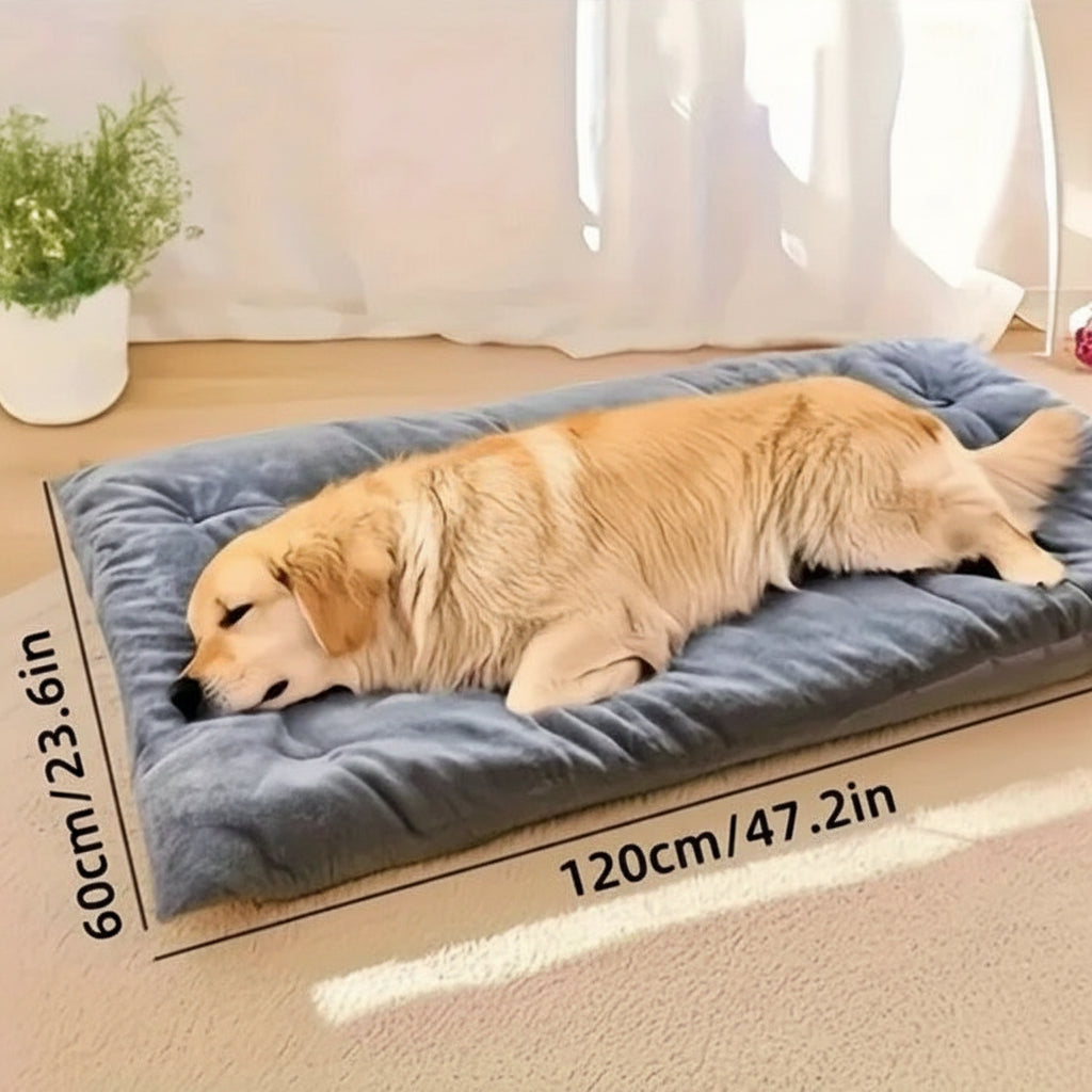 Large Plush Dog Bed Sofa Thickened Super Soft Polyester Pet Crate Mat for Small Medium Large Dogs