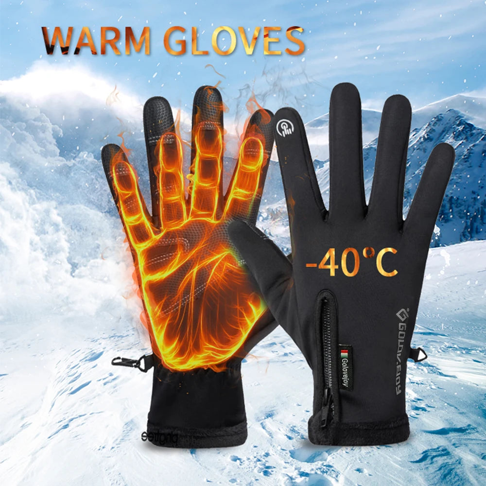 Winter Motorcycle Gloves Thermal Waterproof Touchscreen Windproof Gloves for Cold Weather Riding