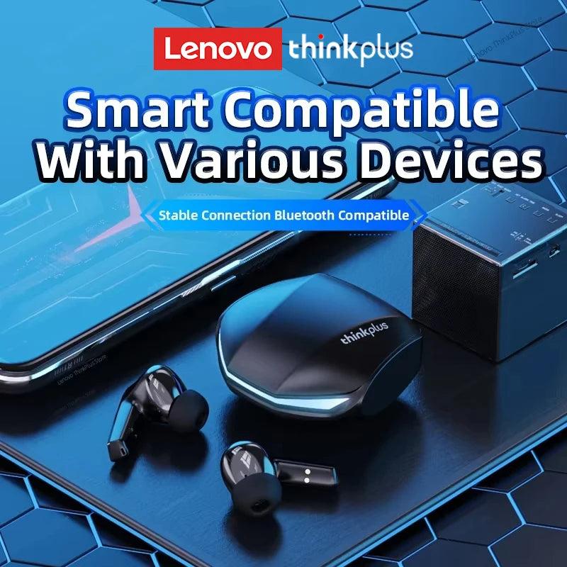 LENOVO GM2 Pro Bluetooth 5.3 Wireless Gaming Earbuds Low Latency Dual Mode + HD Mic Noise Reduction