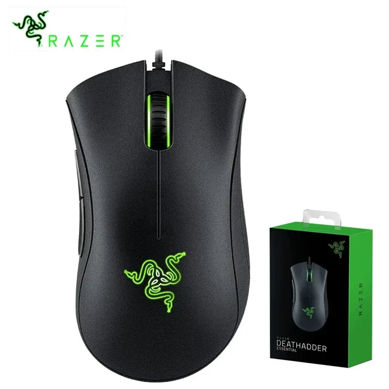 RAZER DeathAdder Essential Wired Gaming Mouse 6400DPI Optical Sensor 5 Programmable Buttons Black
