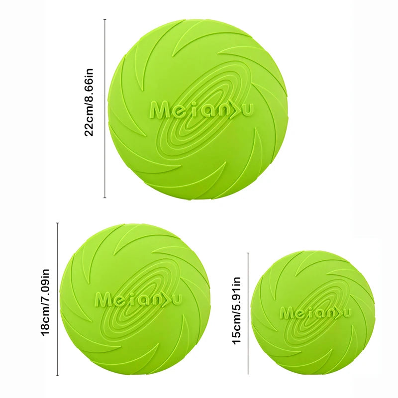 Silicone Flying Disc Dog Toy Durable Chew Resistant Outdoor Training Fetch Toy Multicolour