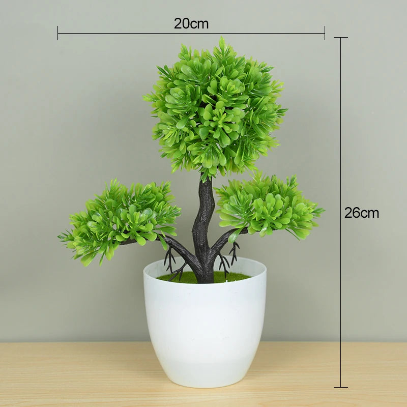 Artificial Bonsai Plant – Small Potted Faux Tree for Home, Table, Garden, Office & Hotel Décor