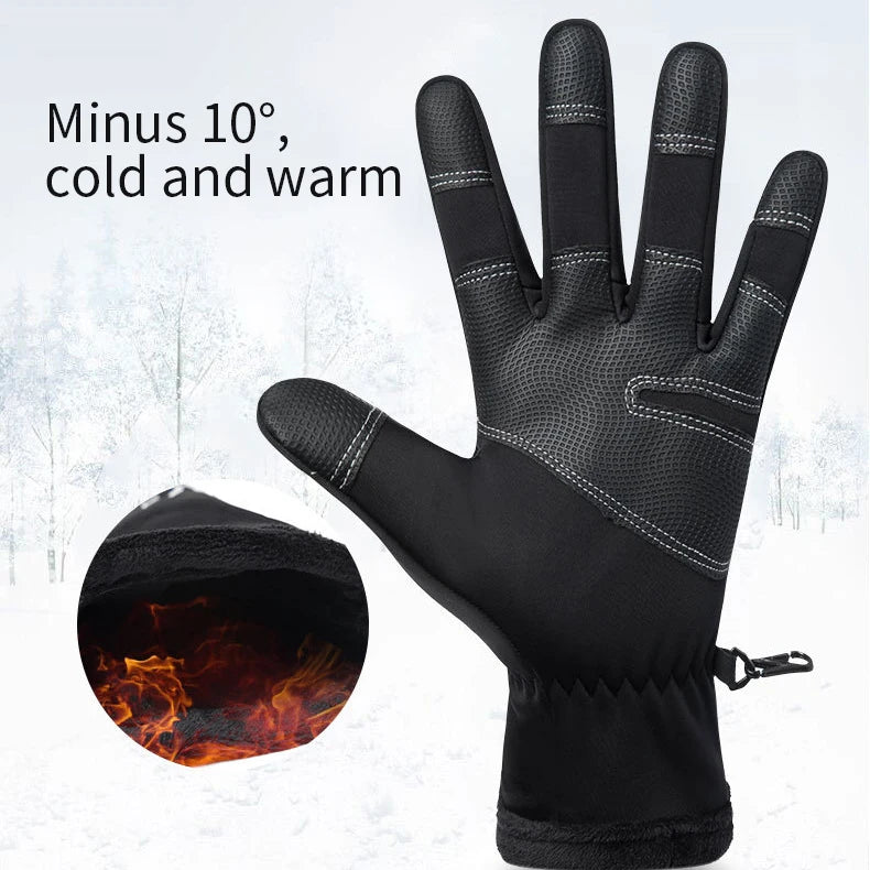 Winter Motorcycle Gloves Thermal Waterproof Touchscreen Windproof Gloves for Cold Weather Riding