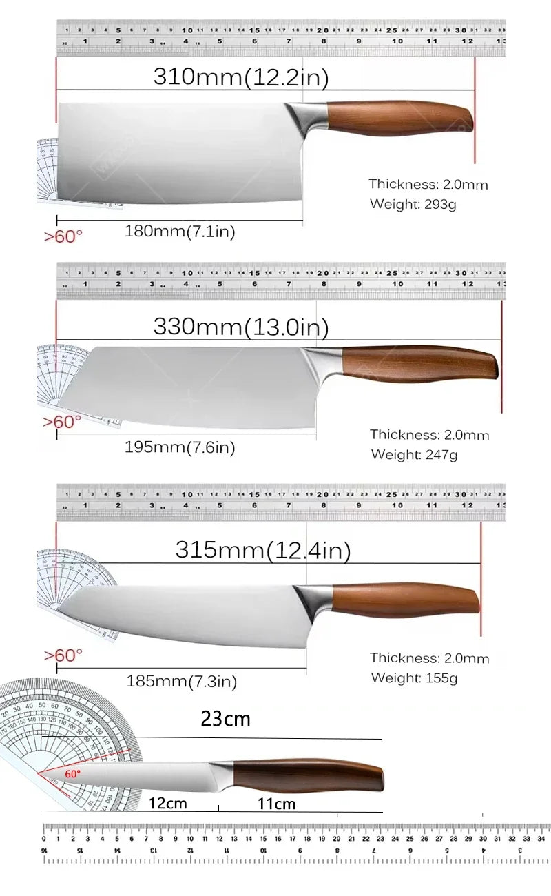 Santoku Chef Knives 5Cr15Mov Stainless Steel Japanese Kitchen Knives with Precision Wood Handle