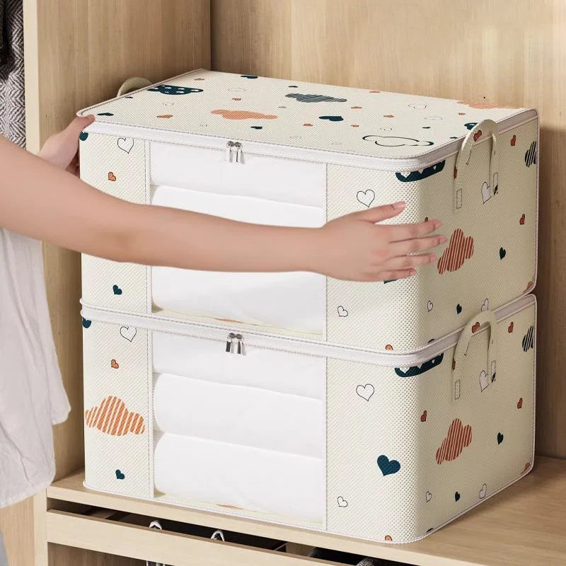 Large Capacity Clothes Storage Bags Waterproof Quilt Organiser Wardrobe Closet Box Set