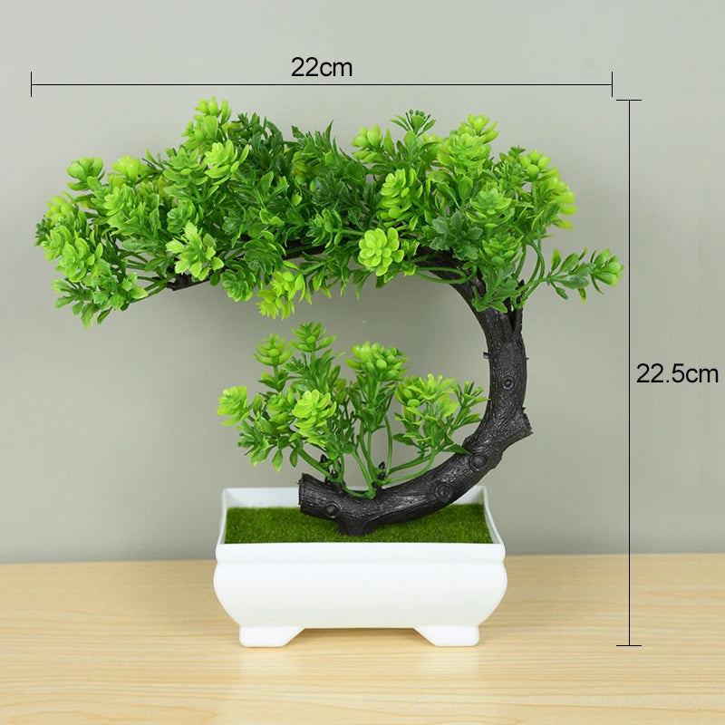 Artificial Bonsai Plant – Small Potted Faux Tree for Home, Table, Garden, Office & Hotel Décor