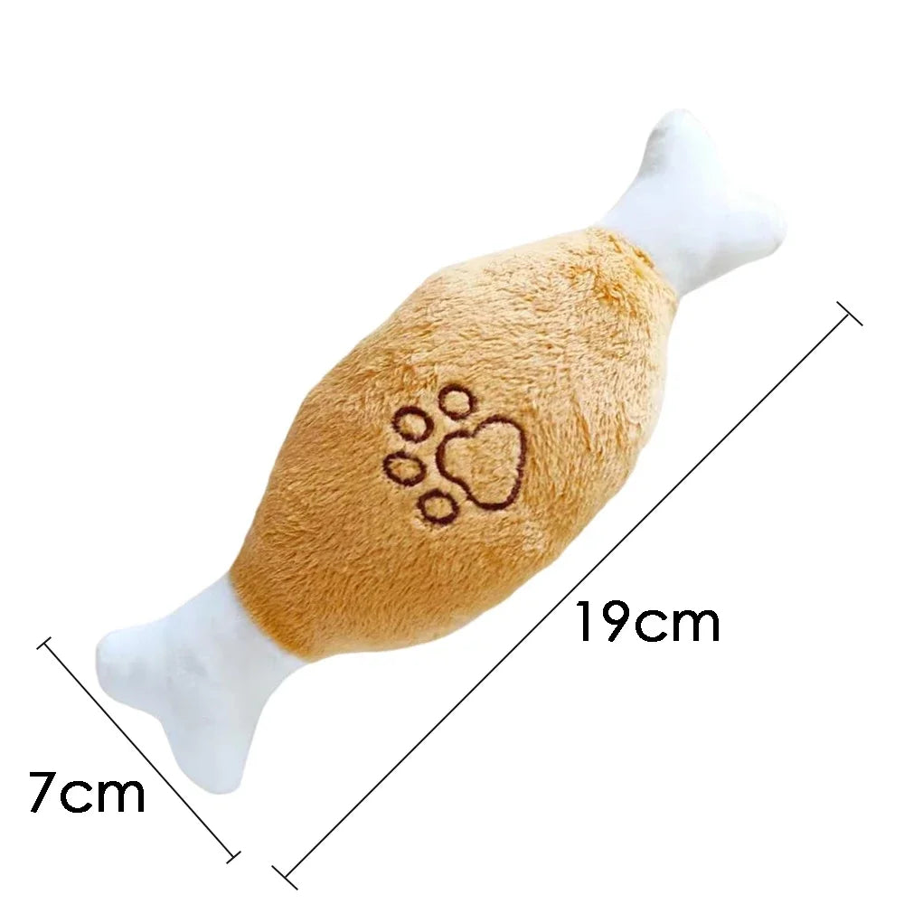 Corduroy Squeaky Dog Toy – Durable Chew Plush Animal Toy for Puppies, Small, Medium & Large Dogs
