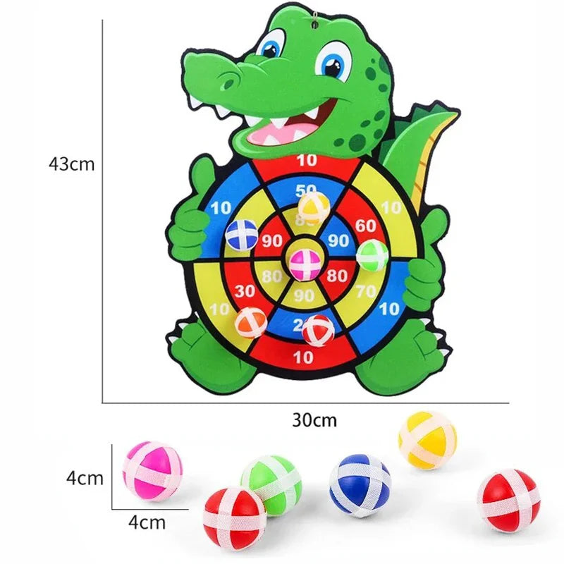 Montessori Sticky Ball Dart Board Game for Kids Indoor Sports Toy Gift Age 3-7 Family Fun