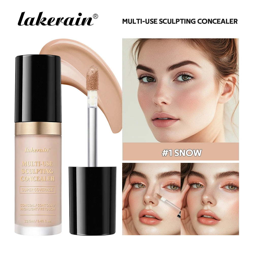 Waterproof Liquid Concealer Matte High Coverage Oil Control Acne Dark Circles Contouring | LAKERAIN