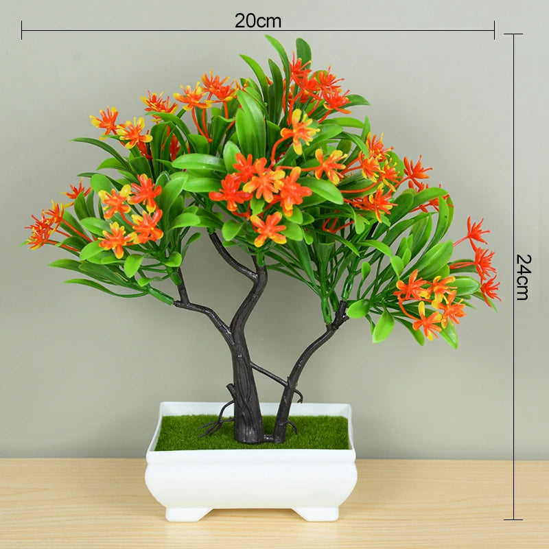 Artificial Bonsai Plant – Small Potted Faux Tree for Home, Table, Garden, Office & Hotel Décor