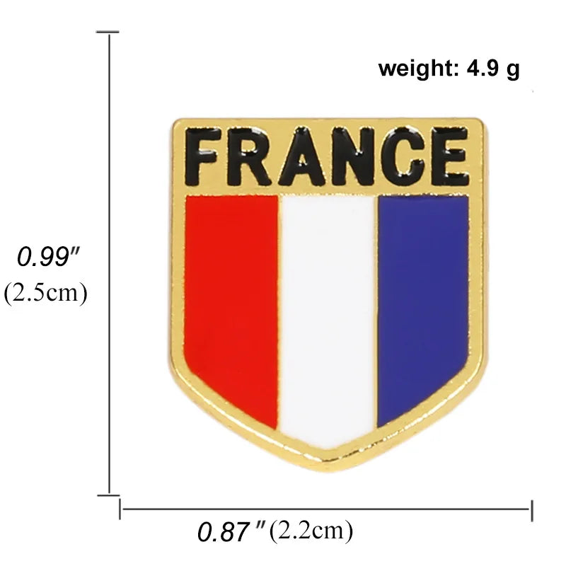 National Flags Enamel Pins Brooch Set – France, Spain, USA, UK, Italy, Canada, Dubai & More Gifts