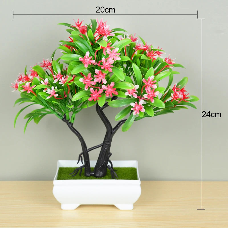Artificial Bonsai Plant – Small Potted Faux Tree for Home, Table, Garden, Office & Hotel Décor