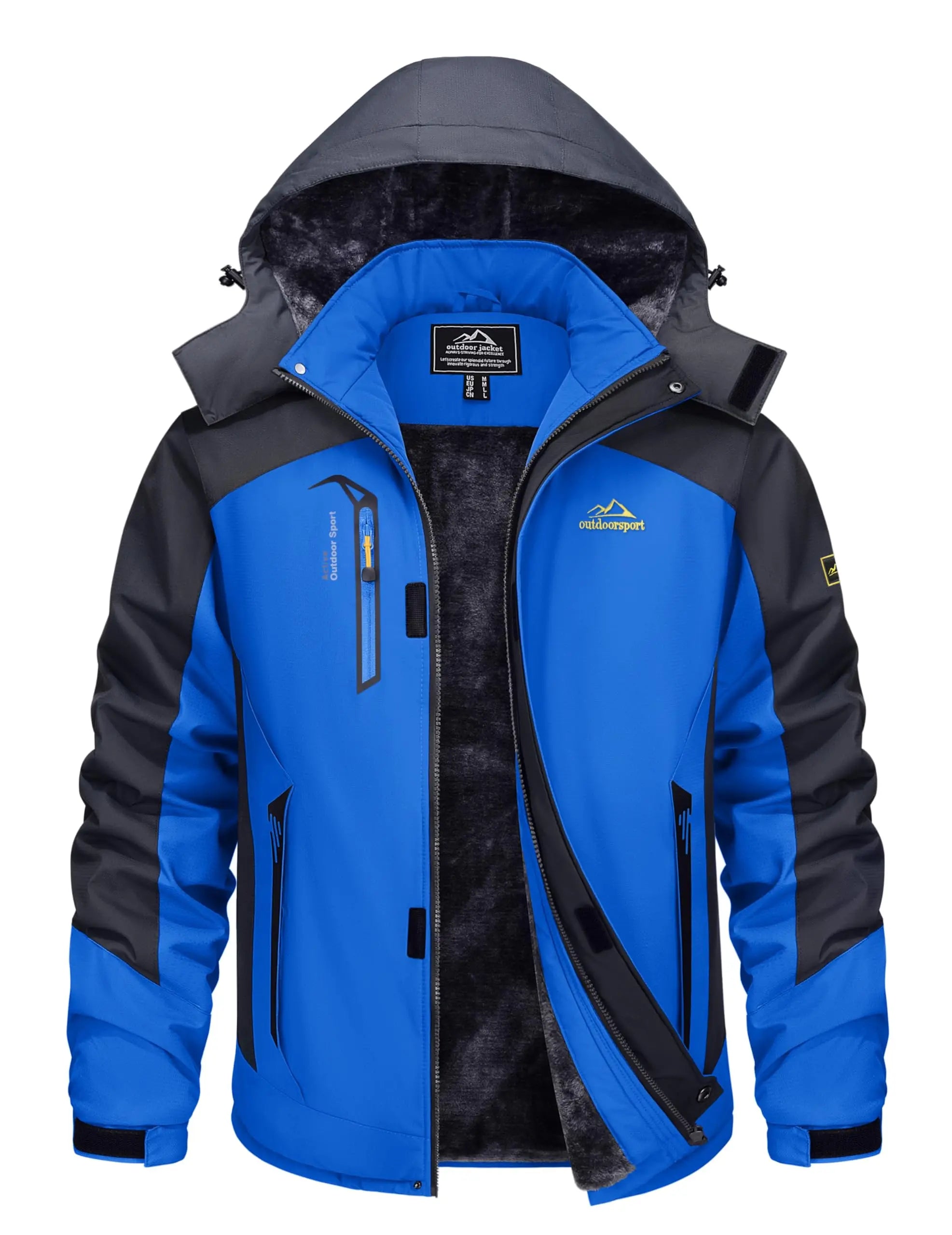 Mens Winter Ski Jacket Waterproof Fleece Lined Windproof Snowboard Hiking Coat Thermal Parka