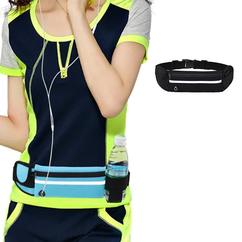 Waterproof Reflective Sports Waist Bag with Adjustable Strap for Running, Cycling & Fitness