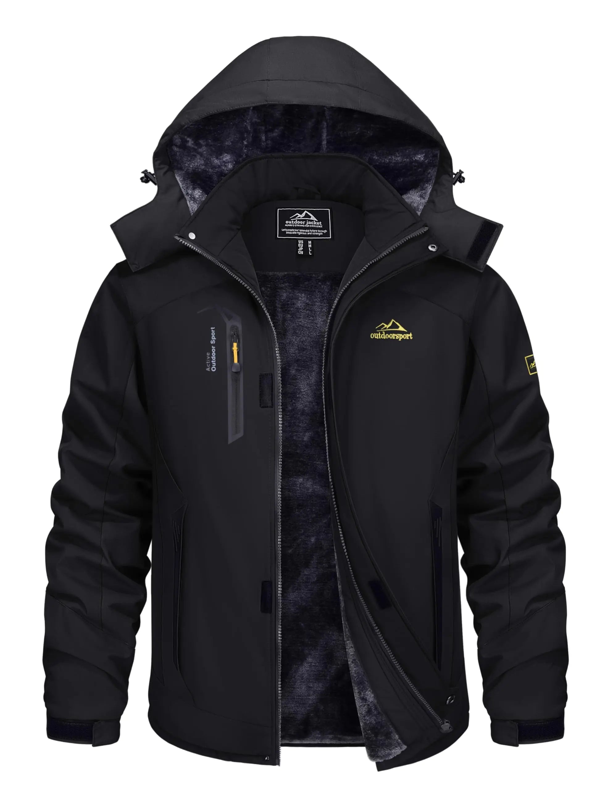 Mens Winter Ski Jacket Waterproof Fleece Lined Windproof Snowboard Hiking Coat Thermal Parka