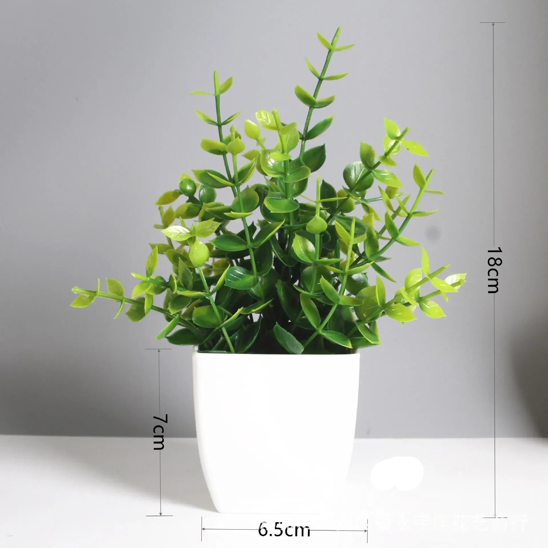 Artificial Eucalyptus Bonsai Plant in Decorative Pot – Lifelike Green Potted Plant for Home & Garden