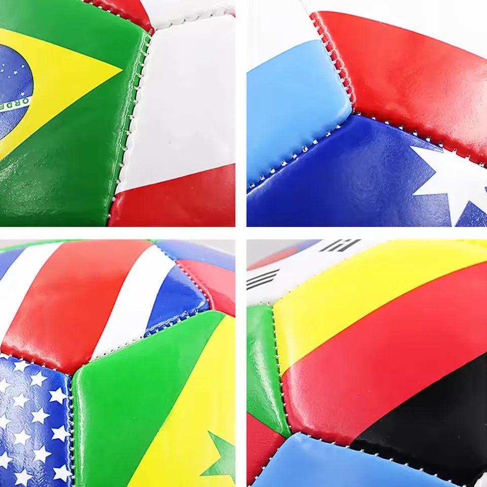 Size 5 Football Durable PVC Training Ball Flag Design Outdoor Match Play On All Playing Surfaces