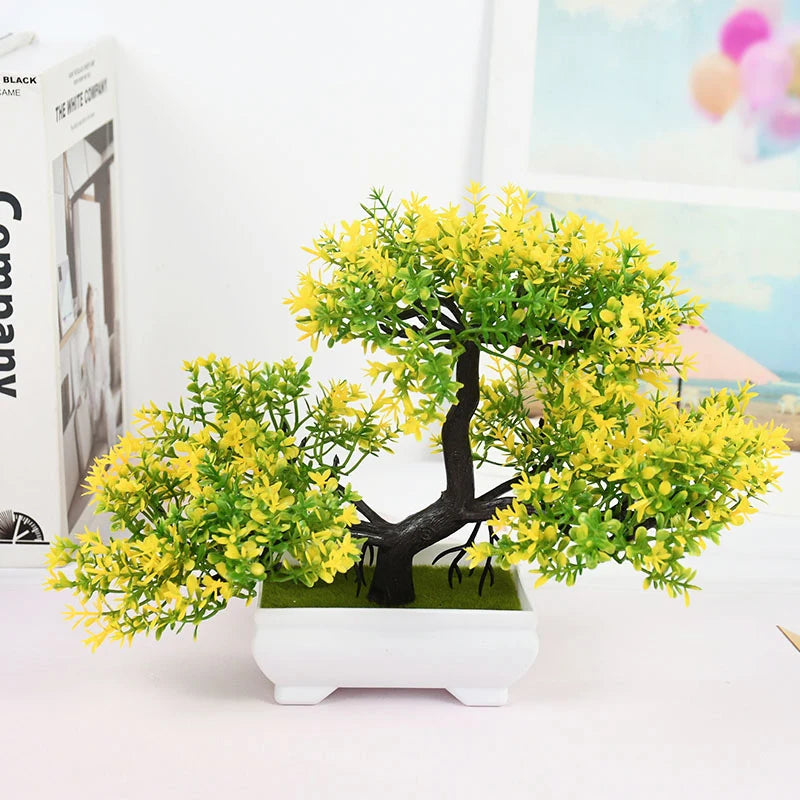 Artificial Bonsai Plant – Small Potted Faux Tree for Home, Table, Garden, Office & Hotel Décor