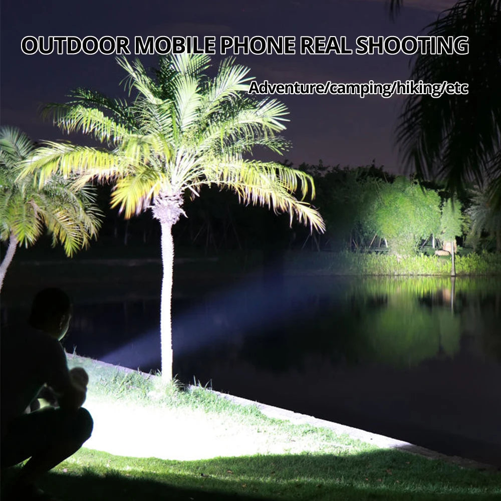 SHUSTAR High Power USB Rechargeable LED Flashlight 7 LED Torch with COB Side Light for Outdoors