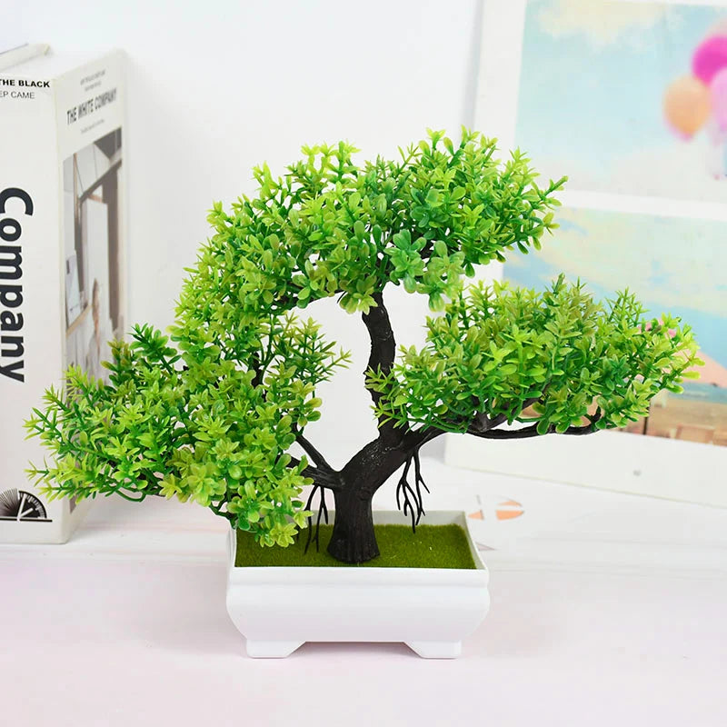 Artificial Bonsai Plant – Small Potted Faux Tree for Home, Table, Garden, Office & Hotel Décor