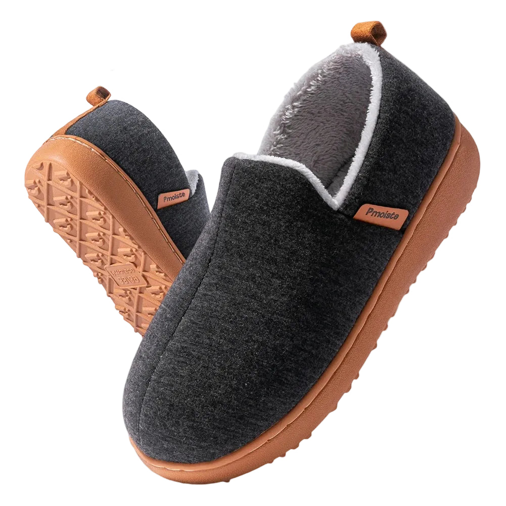 PMOISTE Soft House Boots Slippers Women Warm Memory Foam Wedge Indoor Shoes Winter Comfort