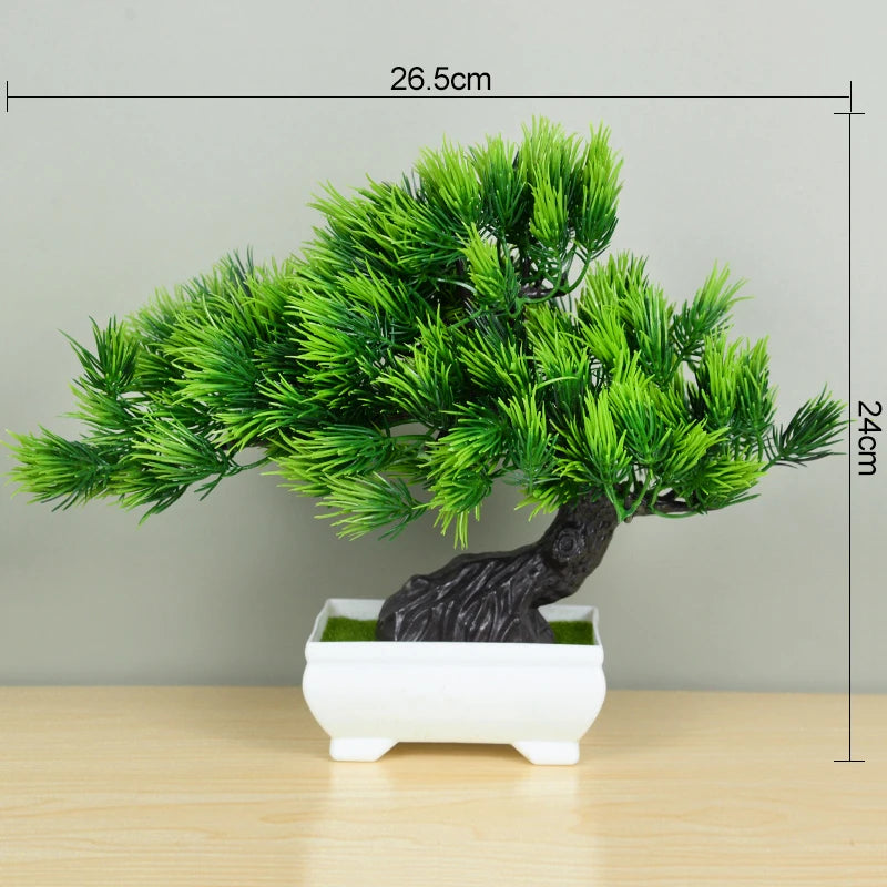 Artificial Bonsai Plant – Small Potted Faux Tree for Home, Table, Garden, Office & Hotel Décor